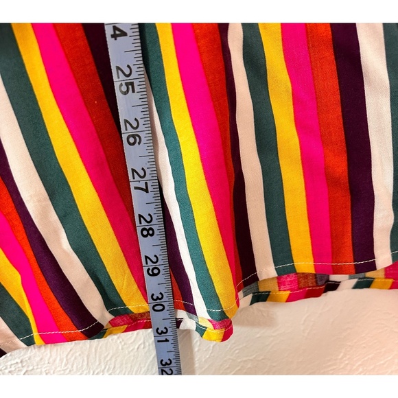 Andree by unit Multicolor Stripe Adjustable Sleeve Embroidery Back , 2x - Picture 8 of 13